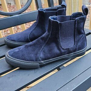 Brand New Banana Republic Navy Bue Suede High Top Sneak Sz 8